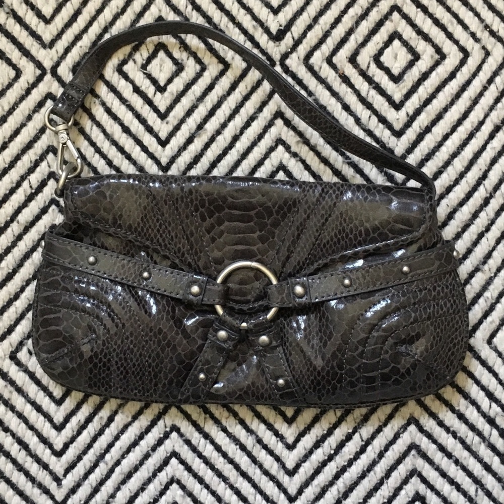Botkier For Target Faux Gray Python Leather Clutch - image 1